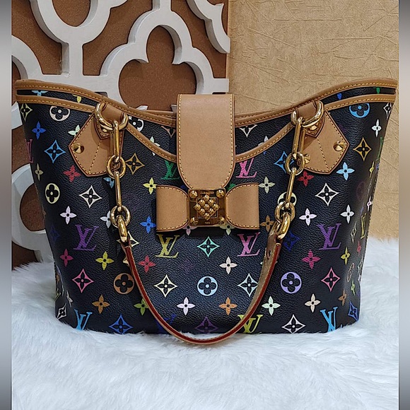 Vintage Louis Vuitton Murakami Black Multicolour Annie Bag PM